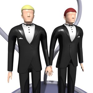 Same Sex Wedding Cake Figures
