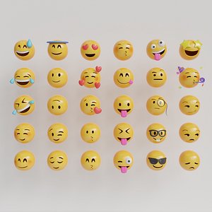 Emoji Pack - Low Poly 3D model