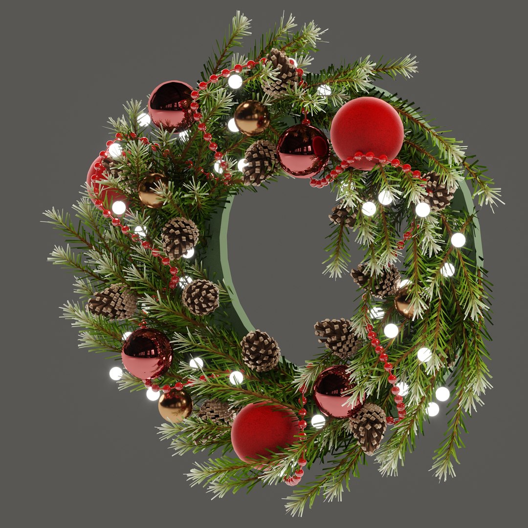 Christmas wreath with toys and pine cones model https://p.turbosquid.com/ts-thumb/1q/U89rRJ/fM/4_01/jpg/1639030061/1920x1080/fit_q87/f72e5be16aa0f795706af6097081e293c9cfecf0/4_01.jpg