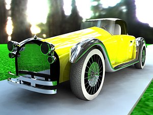 free sporting oldtimer car 3d model