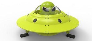 UFO spaceship with figure
