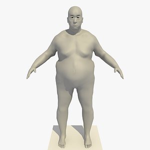 c4d realistic base mesh obese