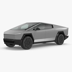 3D Tesla Cybertruck 2024 Silver