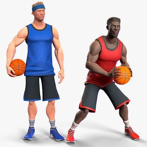 Basketball Stylized Players 3D model