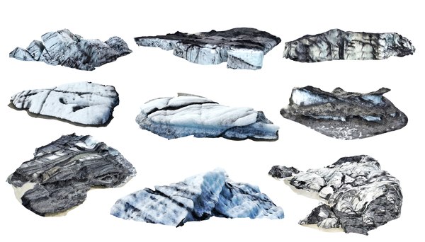 3D real iceberg scan pack model