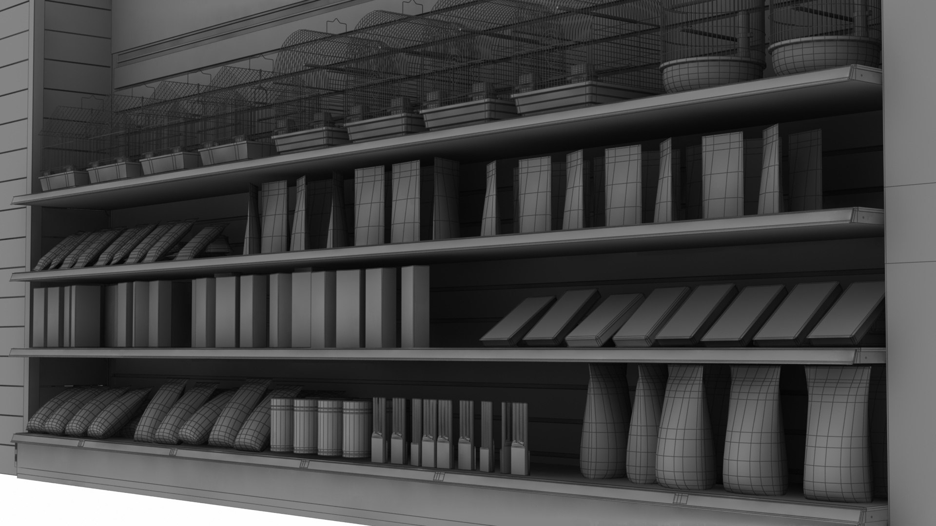 Pet Shop Bird Food And Cages 3D Model TurboSquid 1782405