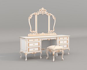 Classic European style Dressing Table 26 3D model