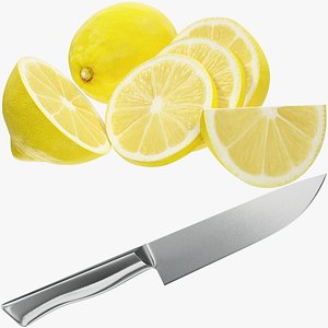 Kitchen Knife and Lemon Collection V1