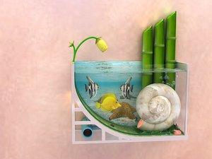 3d model fish aquarium