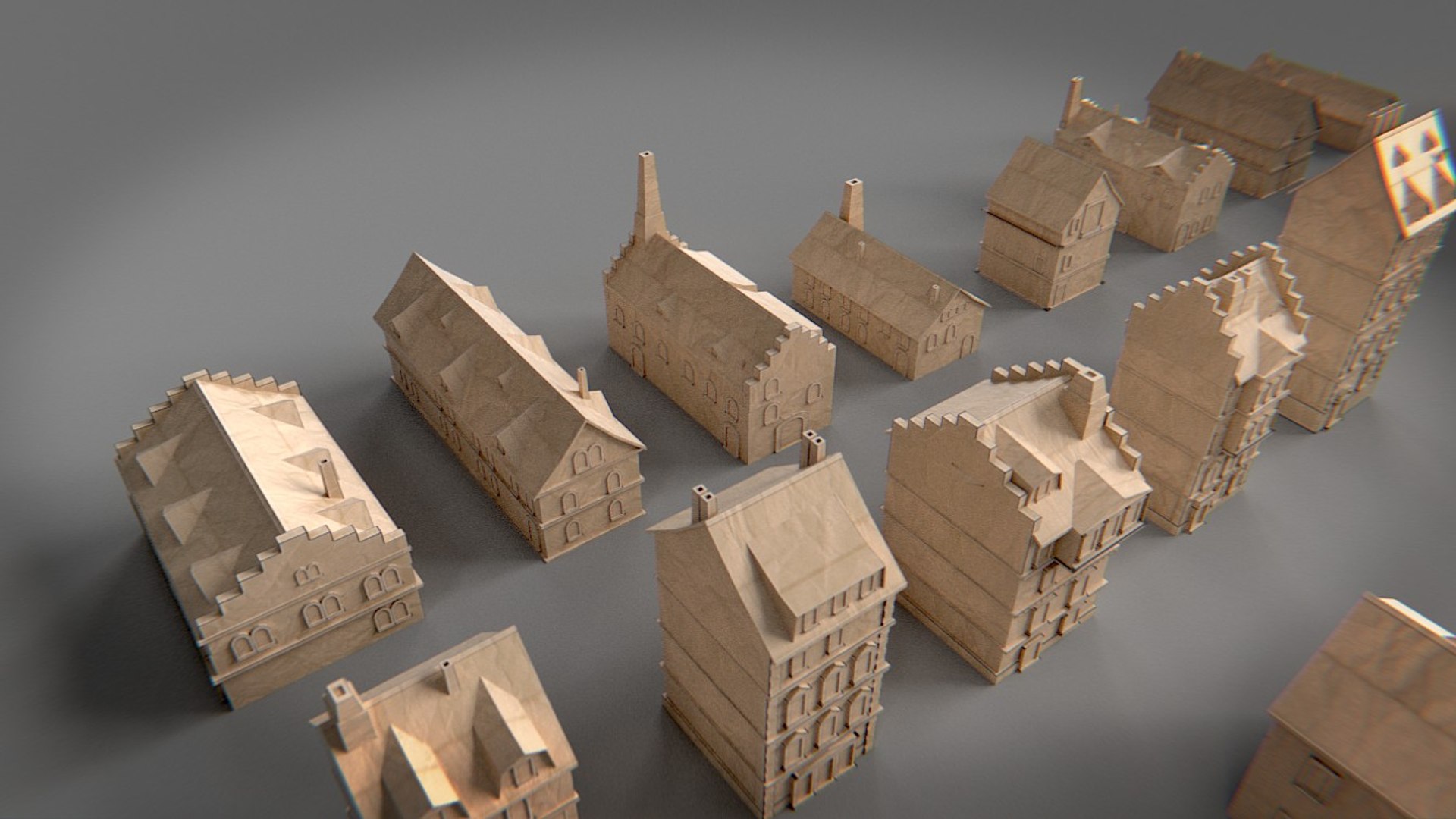 Paper Buildings Kit Cityscapes 3d Obj