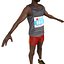 marathon runner 3D model