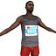 marathon runner 3D model
