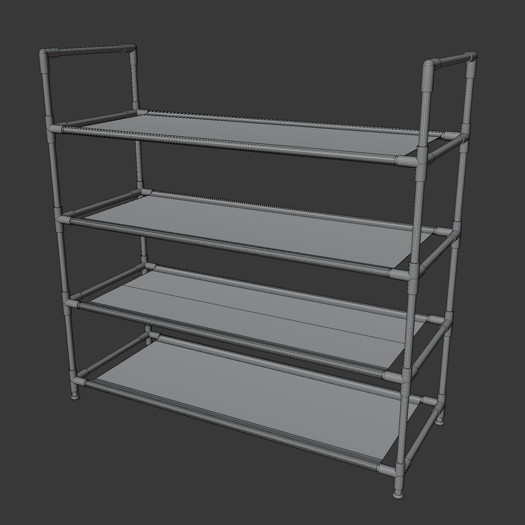 3D Shoe rack https://p.turbosquid.com/ts-thumb/1q/uO980a/hD/shoerackwireframe/png/1739115966/1920x1080/fit_q87/3022ff5064f4624a5da50e26c9efc29493b9d979/shoerackwireframe.jpg