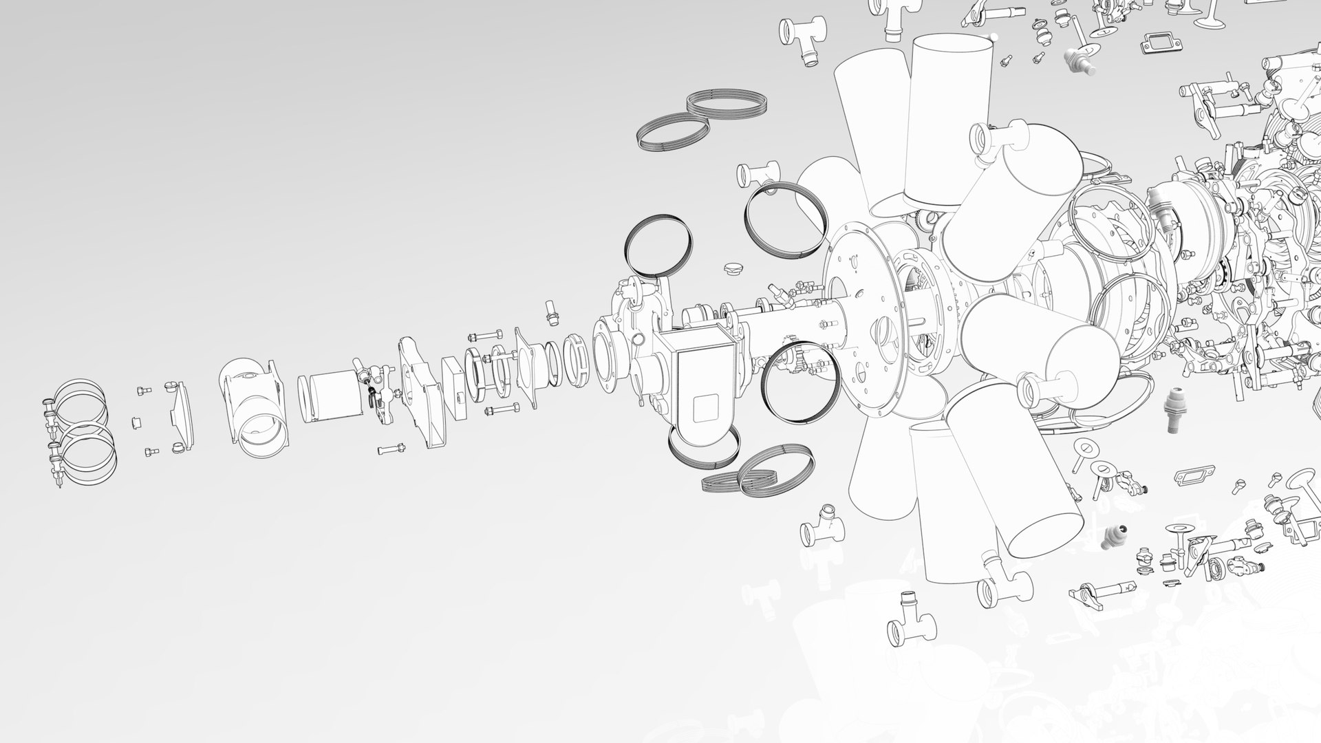 Bleriot Engine Le Rhone Engine 3D - TurboSquid 1946438