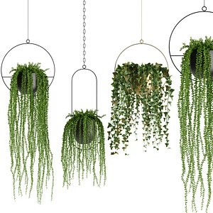 3D Set 3 Halo meta hanging planter model
