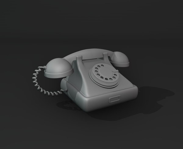 modelo 3d Teléfono antiguo imprimible - TurboSquid 2112602