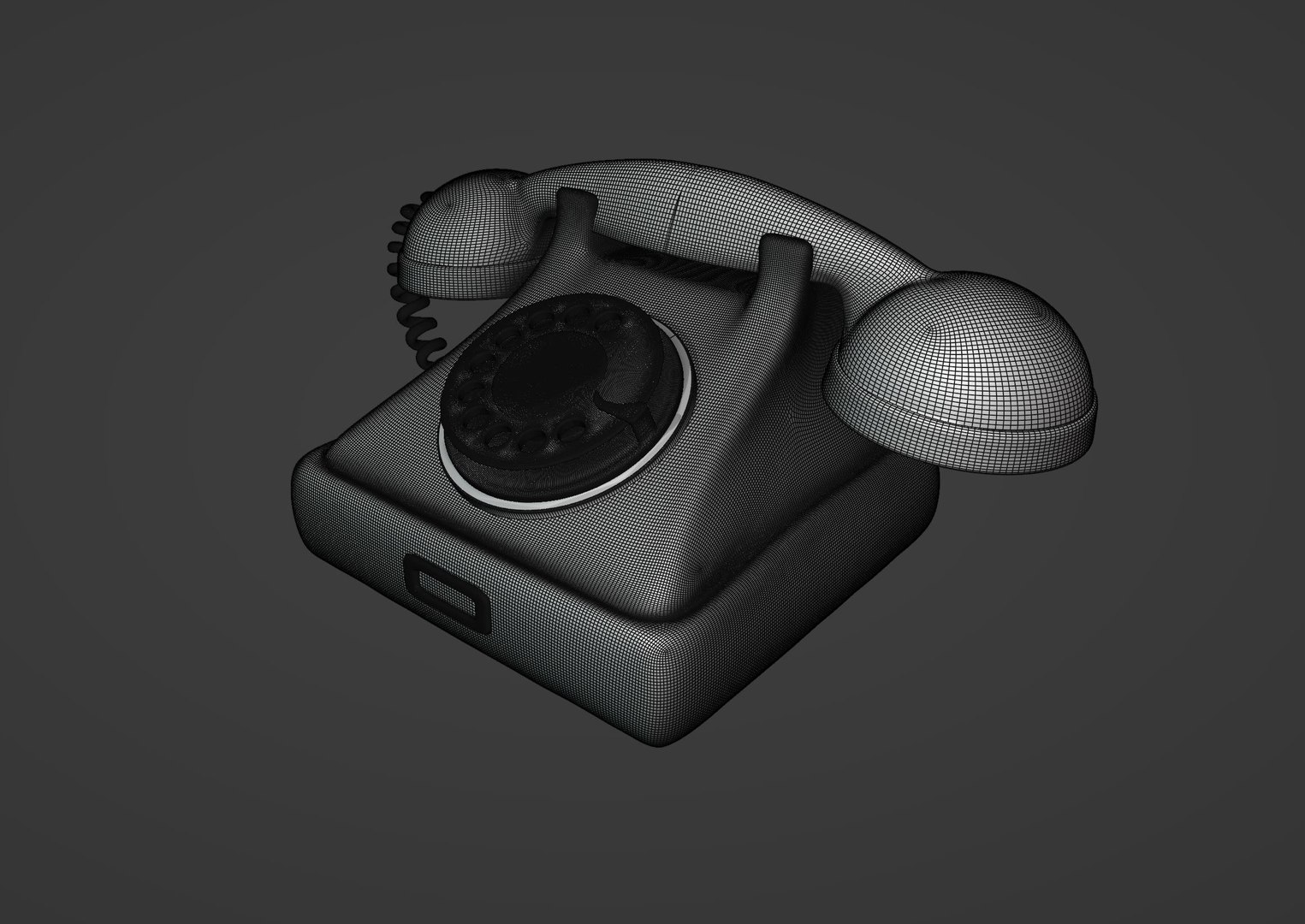 Old Telephone Printable 3D Model - TurboSquid 2112602