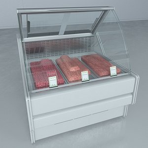 Refrigerated Showcase with minced meat