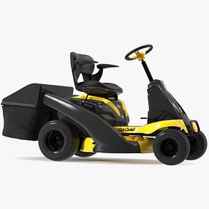 Electric Riding Lawn Mower with Bagger Cub Cadet CC30E Rigged for Maya 3D model