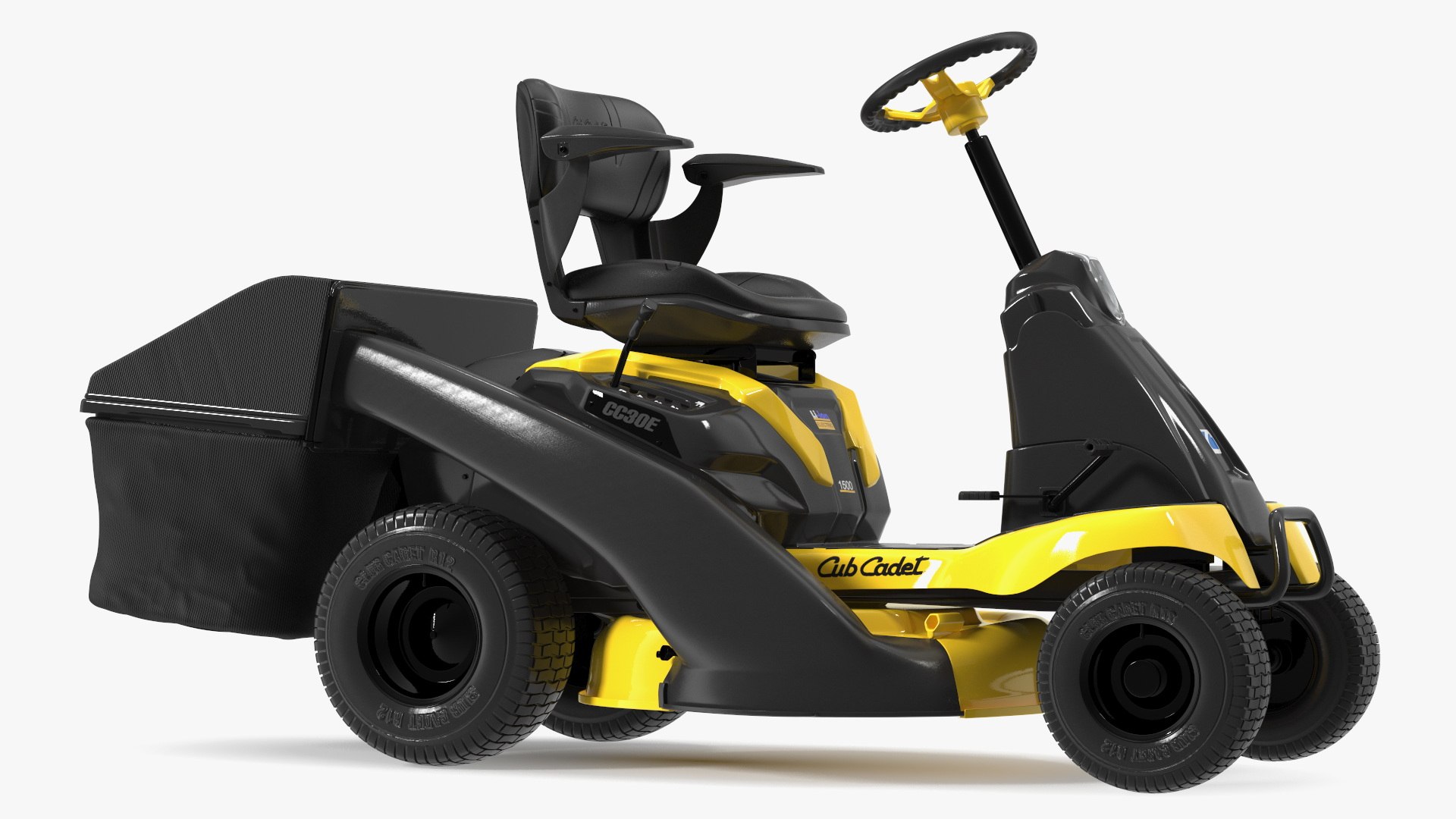 Electric Riding Lawn Mower with Bagger Cub Cadet CC30E Rigged for Maya ...