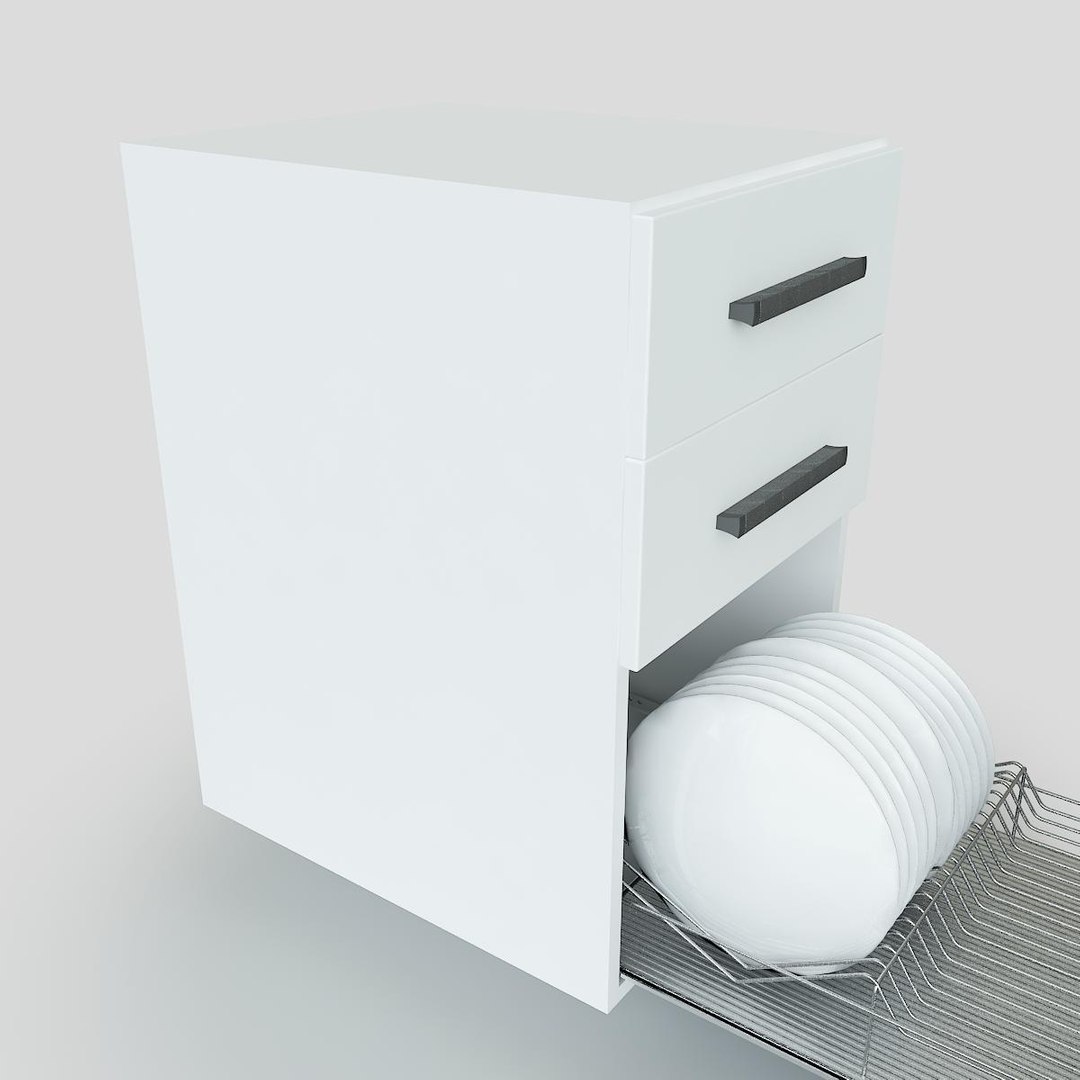 3d Plate Rack Drawer Model