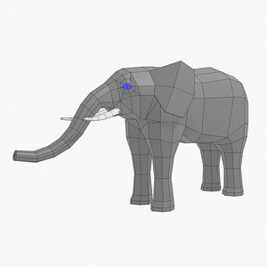 Elephant Low Poly Base Mesh model