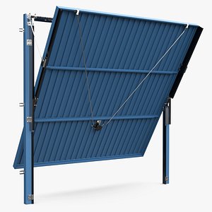 3D Traditional Garage Door Rigged for Maya