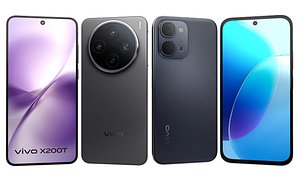 Vivo Y500i Black And Vivo X200T Stellar Black 3D model
