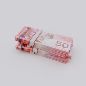 Canadian 50 Dollar CAD Currency model