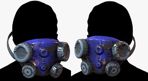 3D Gas mask protection futuristic technology 3D model model