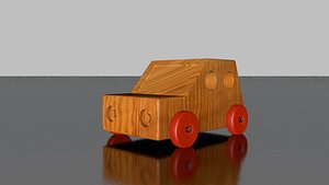 wooden toy car model