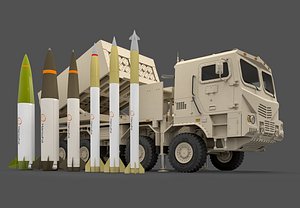 Chunmoo or  Cheonmu Missile  Launcher 3D Model Set and South Korean MLRS model