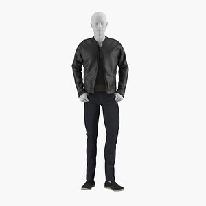 realistic mannequin jacket 2 3D model