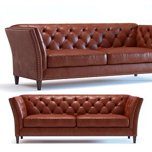 3D leather sofa model