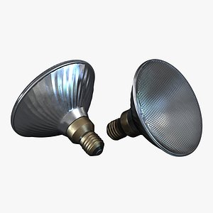 Flood Light Bulb 3D Model
