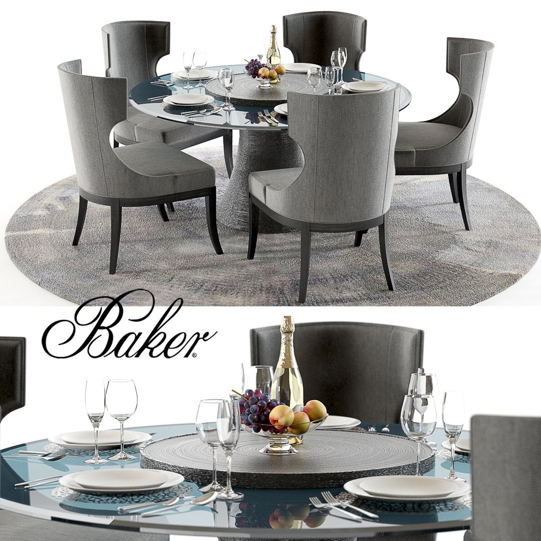 Baker Katoucha Dining Table 3D TurboSquid 1168254