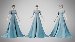 Dress 50 Weldon Blue With Design 3D model