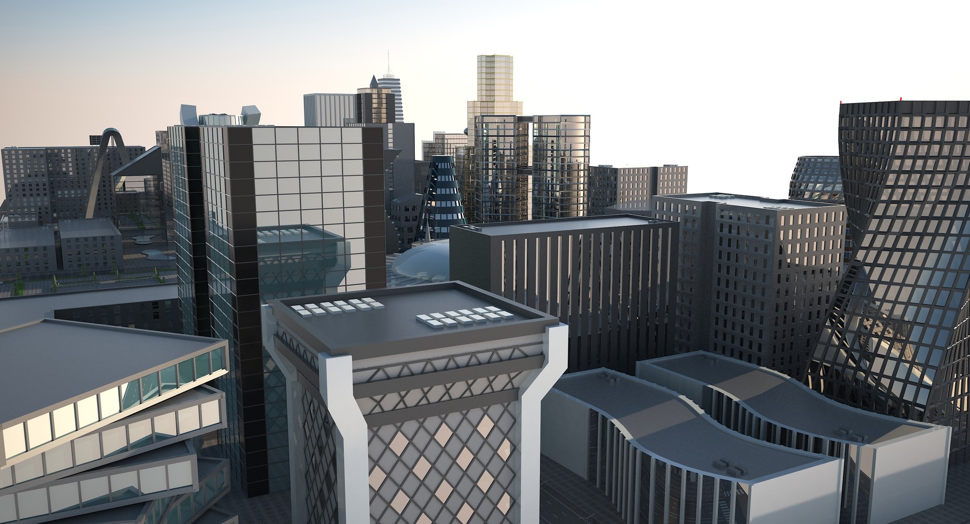 Big City Scene 3D - TurboSquid 1195959