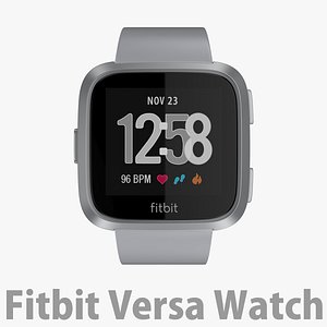 Fitbit Versa Watch Silver Aluminum