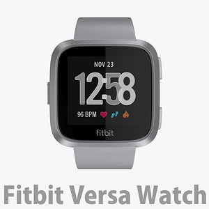 Fitbit Versa Watch Silver Aluminum