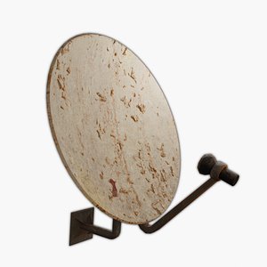 Rusty Satellite Dish 3D