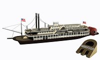 HISTORIC PADDLEWHEEL STEAM RIVER BOAT AFT PROP