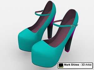 3d heel shoes model