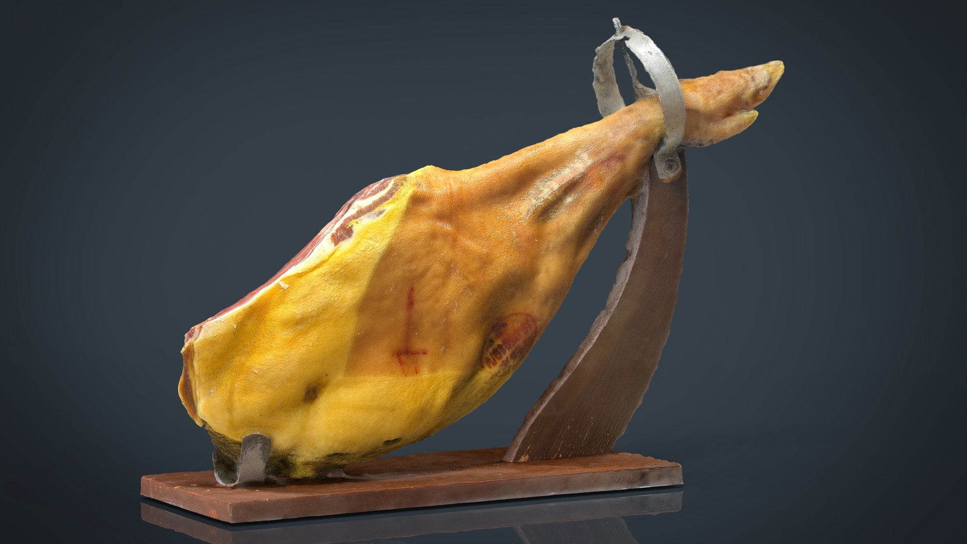 3d model serrano ham holder https://p.turbosquid.com/ts-thumb/1r/vrvypK/z5eCZ8An/serranohamwithholdervideo.732/jpg/1483383603/1920x1080/fit_q87/842148c09ce08194897818a898ce92f0c830c681/serranohamwithholdervideo.732.jpg