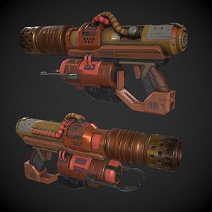 Sci-fi Flamethrower 3D