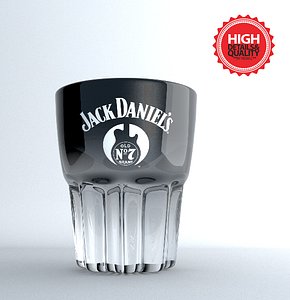 3d glass drink s model
