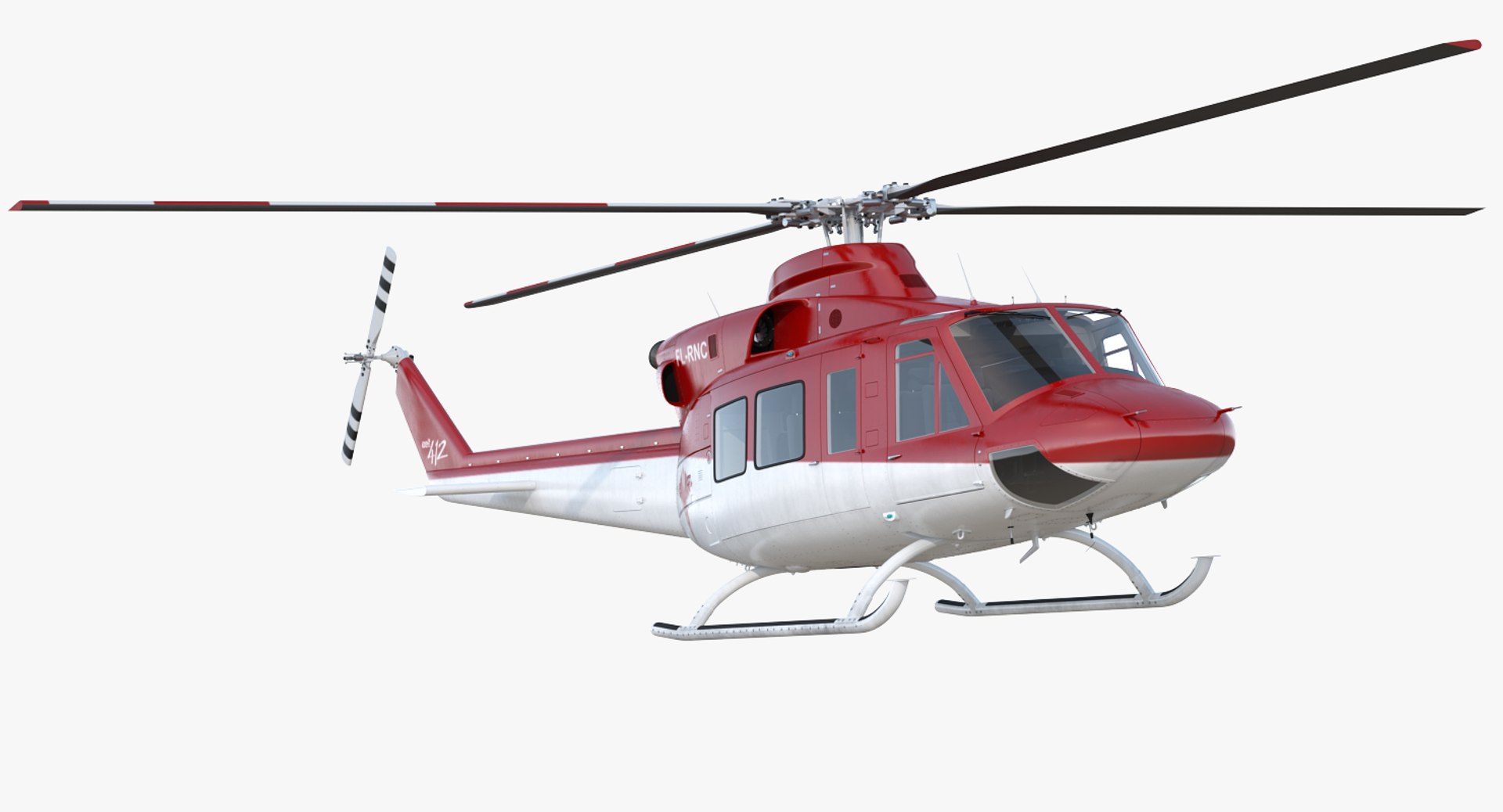 Bell 412 Medical Helicopter 3D model preview