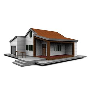 3d american neighborhood house