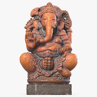 Ganesha Sculpture Orange