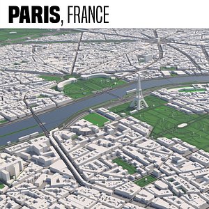 3D model paris maps buildings